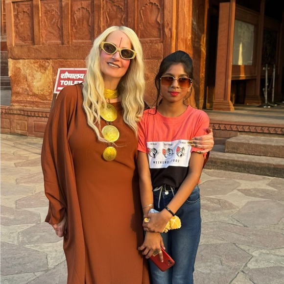 Taj Mahal Gorgeous ethereal Rusty earthy kaftan - Picture 4 of 7